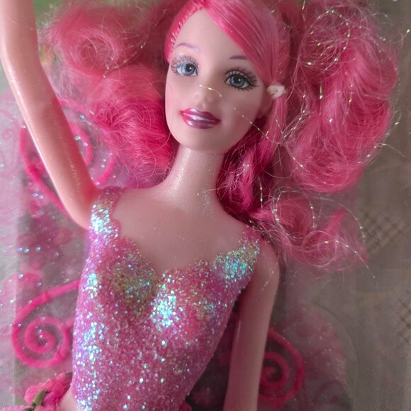 2003 BARBIE DOLL FAIRYTOPIA PINK SPARKLE FAIRY. - Picture 4 of 4